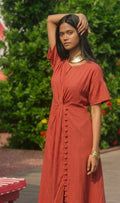 TERRACOTTA TWIST DRESS