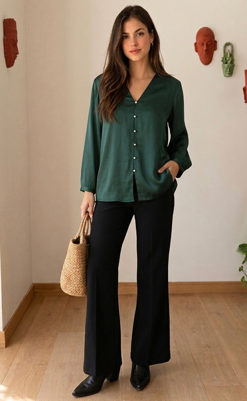 BELLA SATIN SHIRT