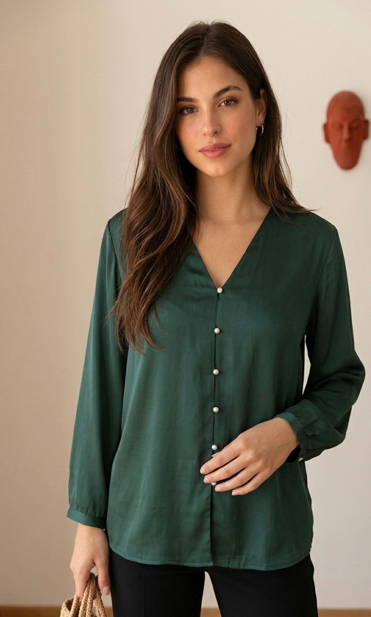 BELLA SATIN SHIRT